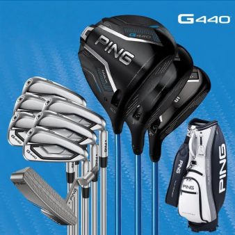 PING G440 Men's Complete Golf Club Set, High Forgiveness & Long Distance, Titanium Material, Imported. Shaft: Graphite SR Flex. Configuration: 3 Woods + 6 Irons + 1 Putter + 1 Golf Bag